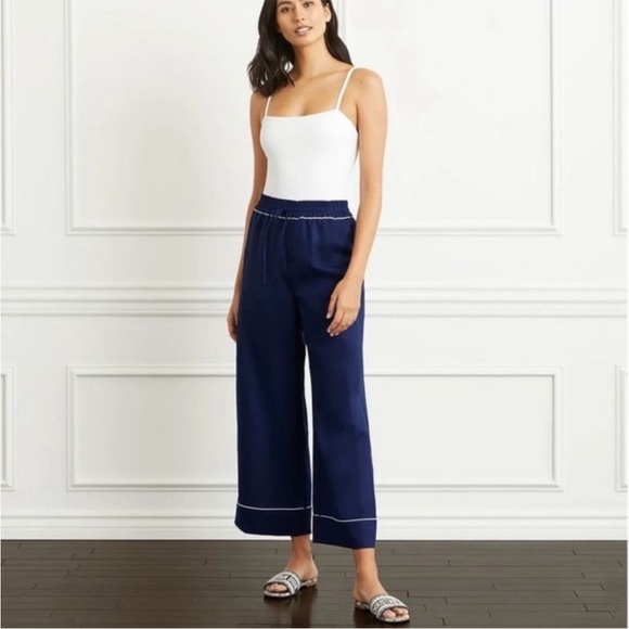 Hill House Home Skylar Pant Navy Linen NWT - Picture 1 of 6